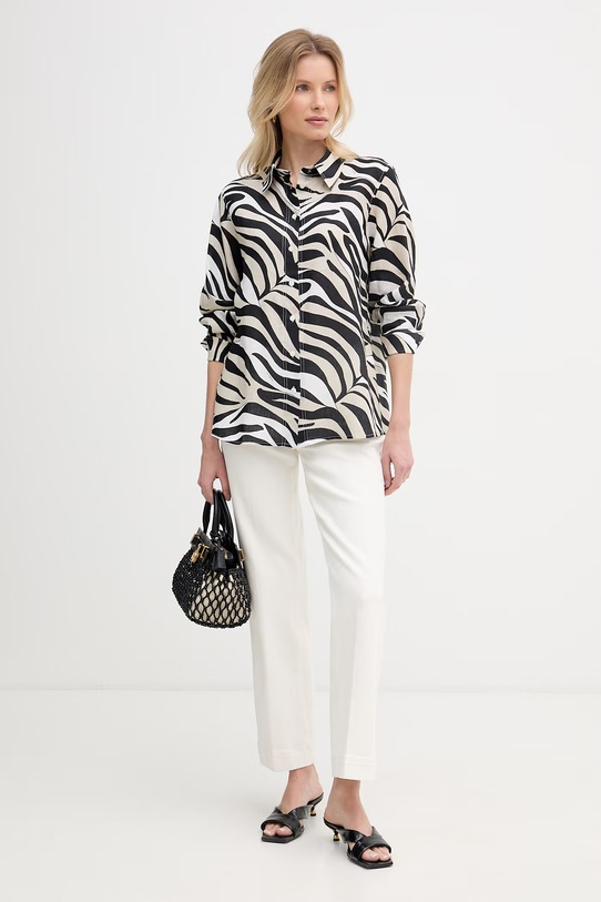 Marella рубашка сафари для женщин из льна PERGOLA 2613111154200 чёрный SS26