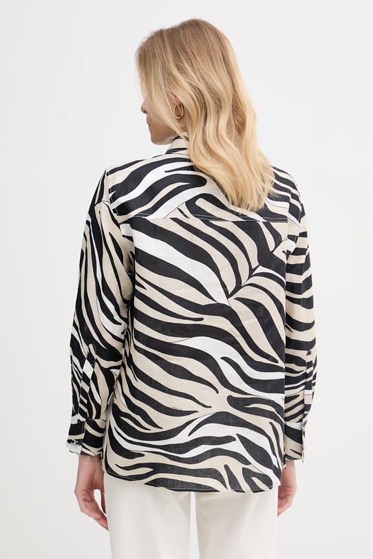 Одежда Marella рубашка сафари для женщин из льна PERGOLA 2613111154200 чёрный