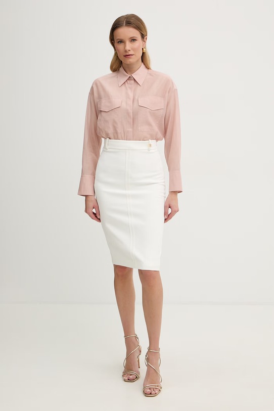 Marella koszula damska z dodatkiem jedwabiu FATE 2613111224200 różowy SS26