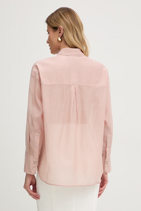 Odzież Marella koszula damska z dodatkiem jedwabiu FATE 2613111224200 różowy