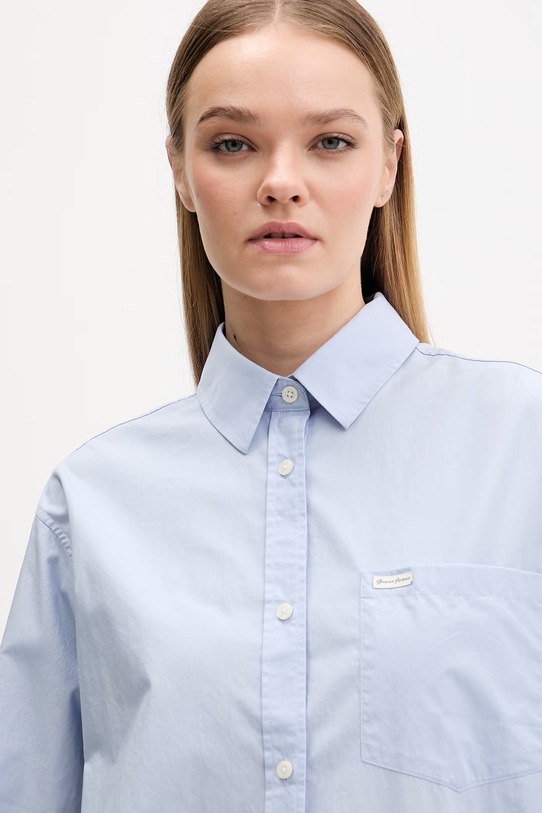 Guess Jeans cămașă din bumbac albastru W6RH64.WH7P1