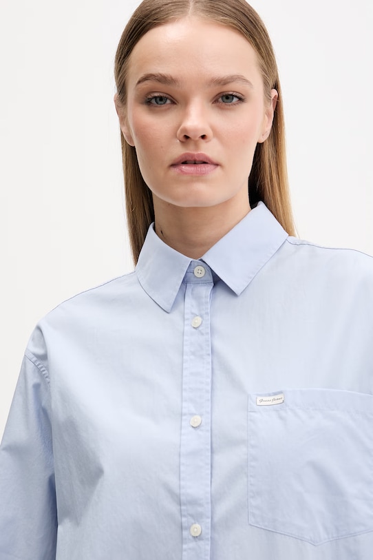 Guess Jeans cămașă din bumbac albastru W6RH64.WH7P1