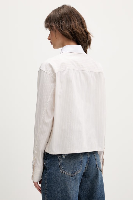 Одежда Хлопковая рубашка Guess Jeans W6RH64.WH7Q1 бежевый