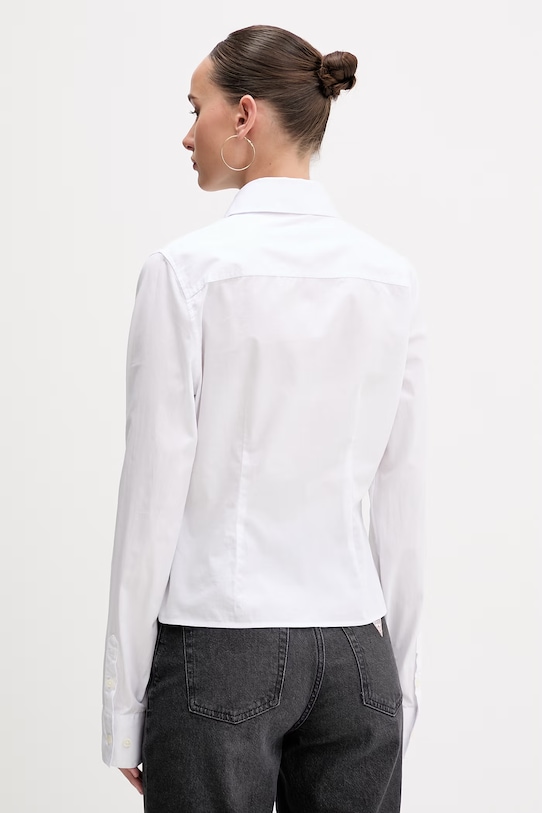 Odzież Guess Jeans koszula bawełniana W6RH66.WH7P1 biały