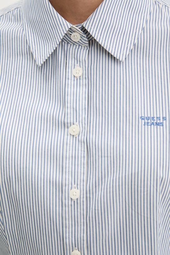 Guess Jeans koszula bawełniana W6RH66.WH7Q1 niebieski
