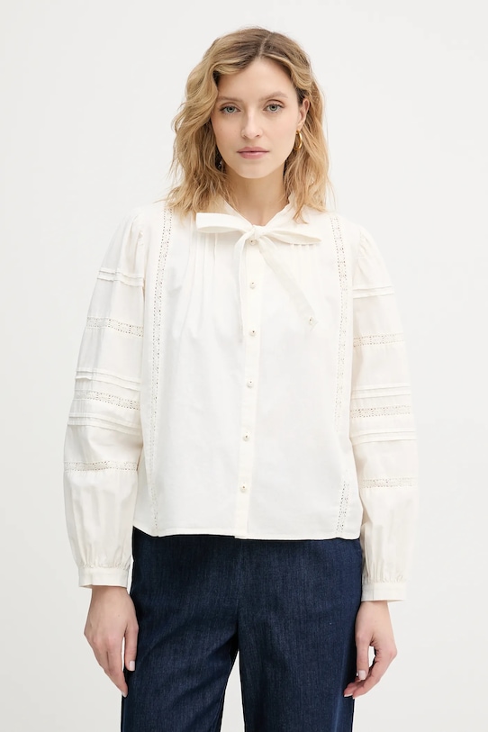 IBlues koszula bawełniana GHIANDOLA bawełna beżowy 2617111021200