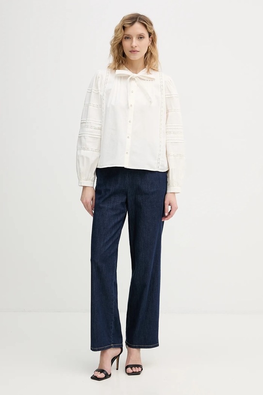 IBlues koszula bawełniana GHIANDOLA 2617111021200 beżowy SS26