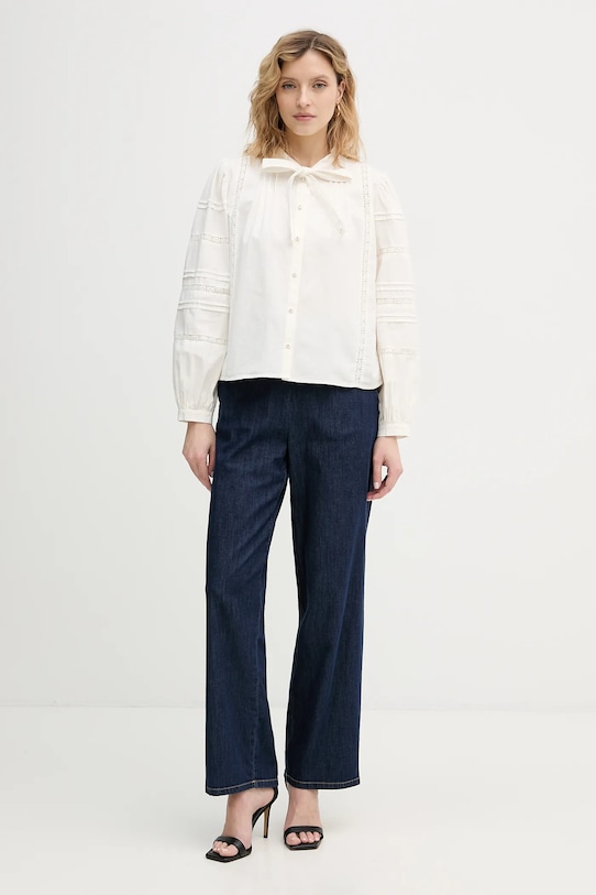 IBlues koszula bawełniana GHIANDOLA 2617111021200 beżowy SS26