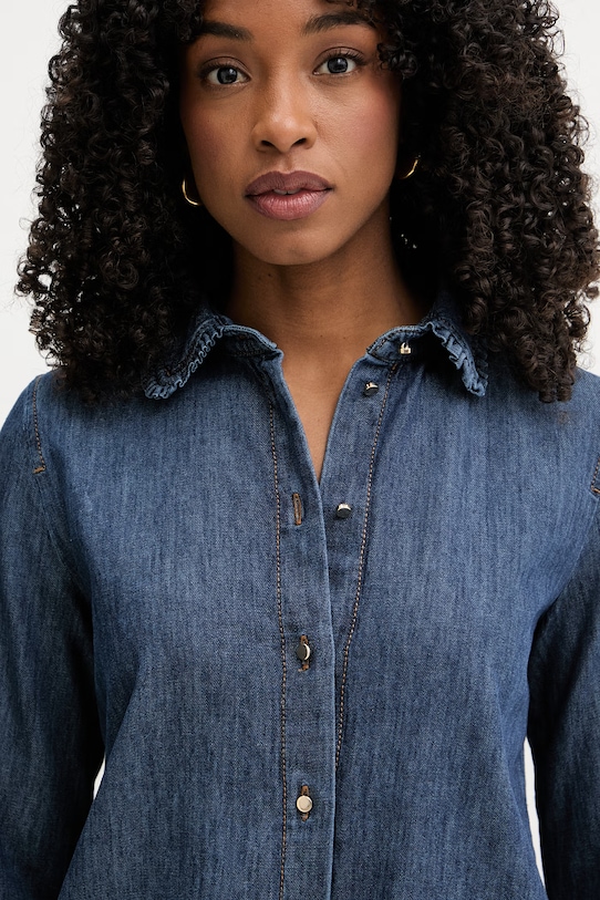 iBlues cămașă pentru femei, din denim BUSSOLA bleumarin 2617111201200