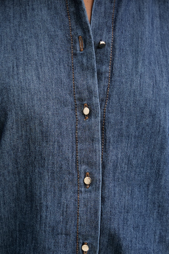 iBlues cămașă pentru femei, din denim BUSSOLA 2617111201200 bleumarin