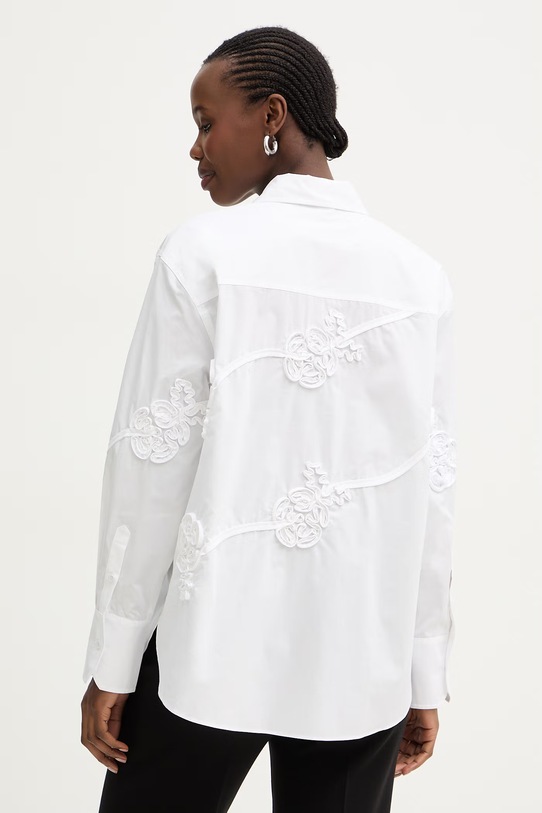 Odzież Marella koszula damska bawełniana COMUNE 2613111022200 biały