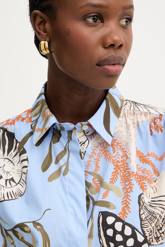 Marella koszula damska bawełniana z elastanem FORMOSA niebieski 2613111082200