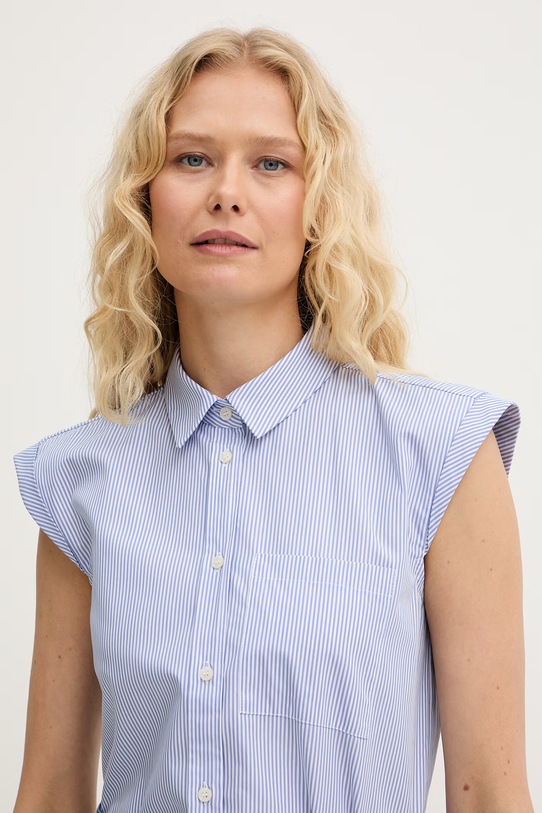 Marella koszula damska bawełniana Emme by Marella niebieski 2615111032200