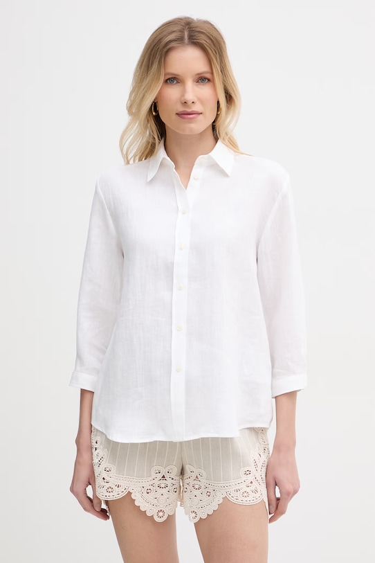 Marella рубашка сафари для женщин из льна Emme by Marella белый 2615111122200