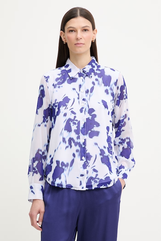 Calvin Klein košeľa dámska modrá LV044F123G