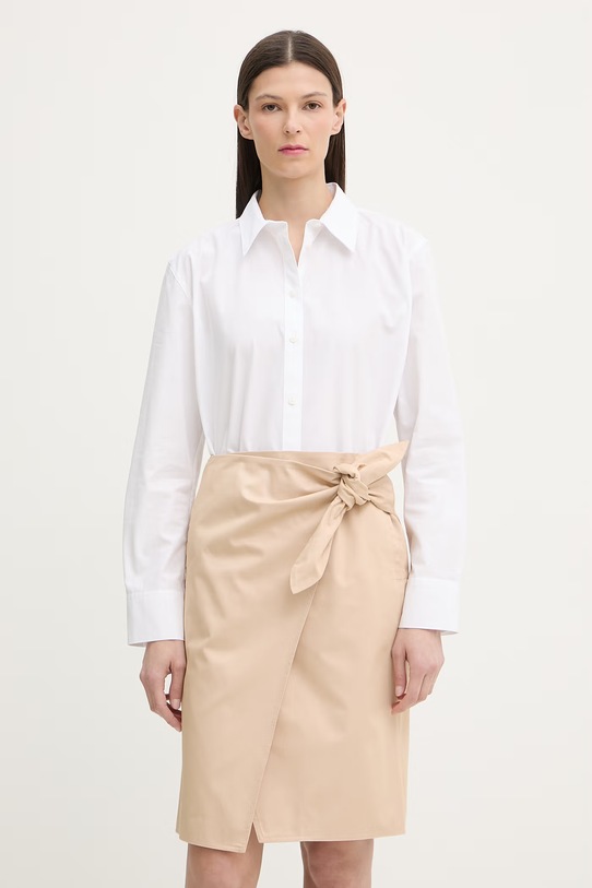 Calvin Klein košeľa dámska bavlnená biela LV044F136G