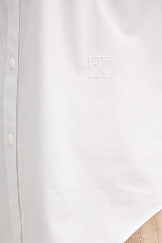 Calvin Klein πουκάμισο γυναικείο βαμβακερό LV044F136G λευκό