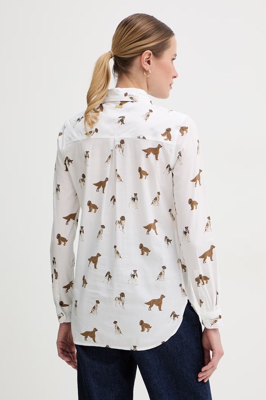 Odzież Barbour koszula damska z bawełny Safari LSH1357 biały