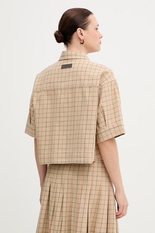 Odzież Barbour bluzka bawełniana Hollington LSH1728 beżowy