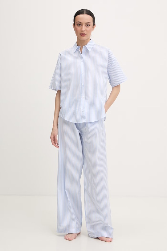 Calvin Klein Underwear košeľa dámska bavlnená LV00QS7652 modrá SS26