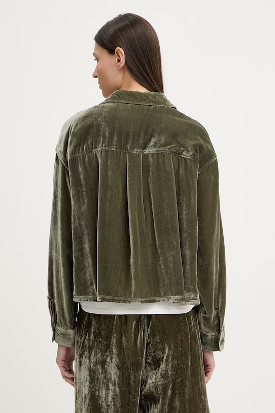 Ruházat American Vintage női velúr ingblúz ANK06A zöld