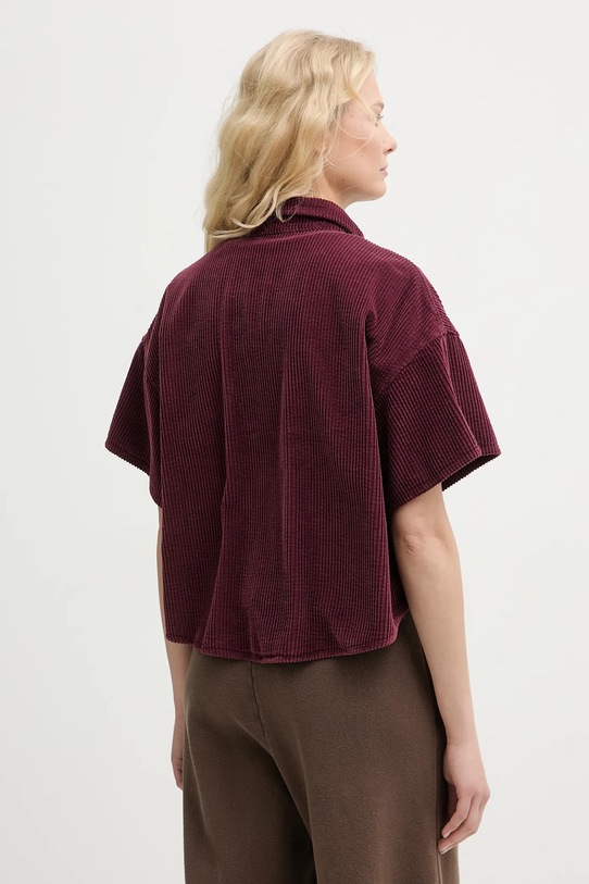 Oblečení Bavlněná košile American Vintage PADO06B burgundské