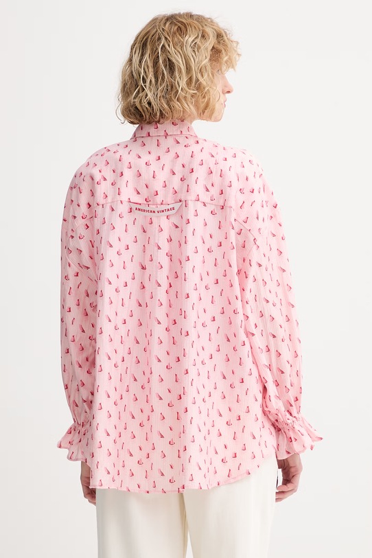 Odzież American Vintage koszula damska ZIV06C różowy