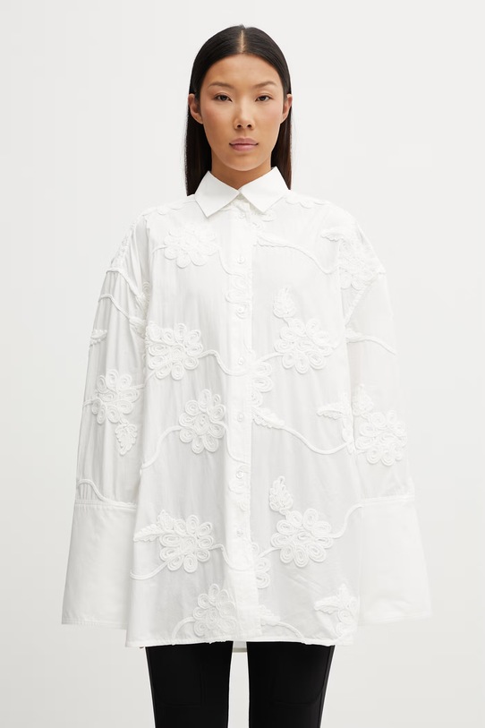 Rotate koszula bawełniana damska biały 115558400