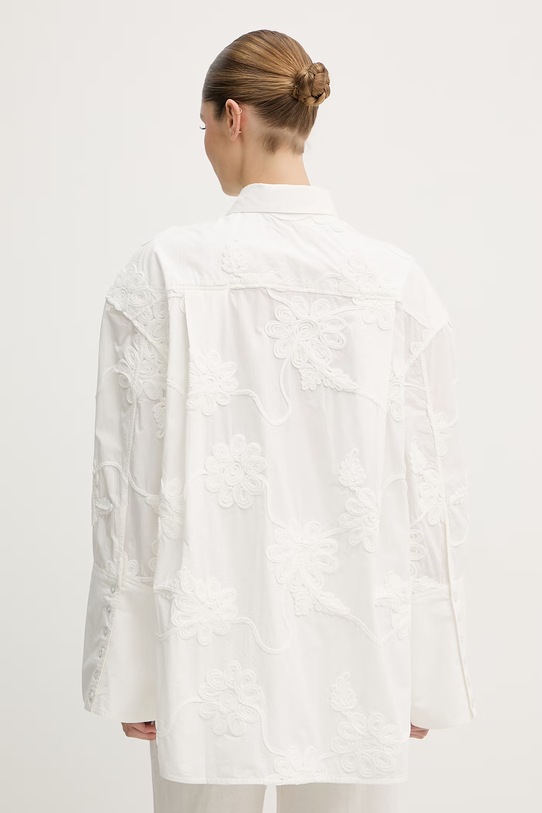 Odzież Rotate koszula damska bawełniana 115558400 biały