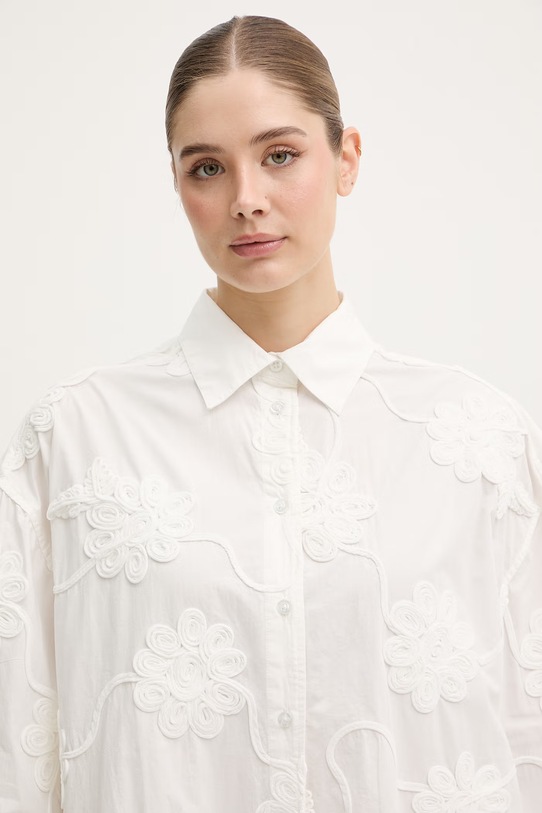 Rotate koszula damska bawełniana 115558400 biały