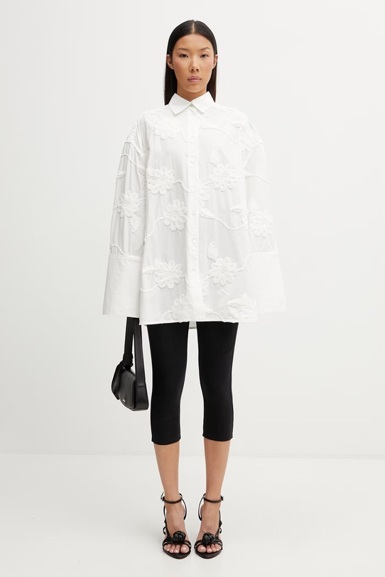 Rotate koszula bawełniana damska 115558400 biały