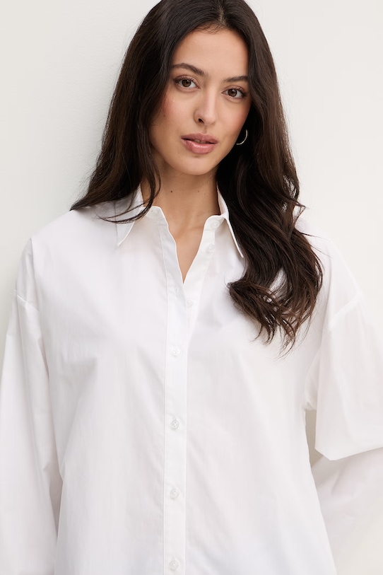 Twinset camicia da donna in cotone bianco 261TP2430