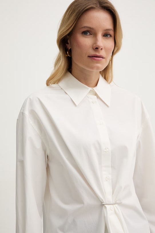 Twinset koszula bawełniana beżowy 261TE2010