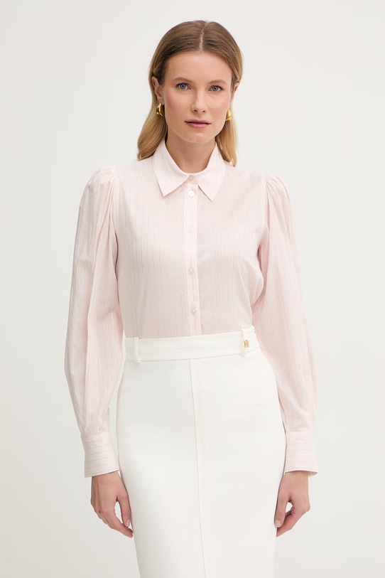 Twinset koszula damska z bawełną różowy 261TE2081