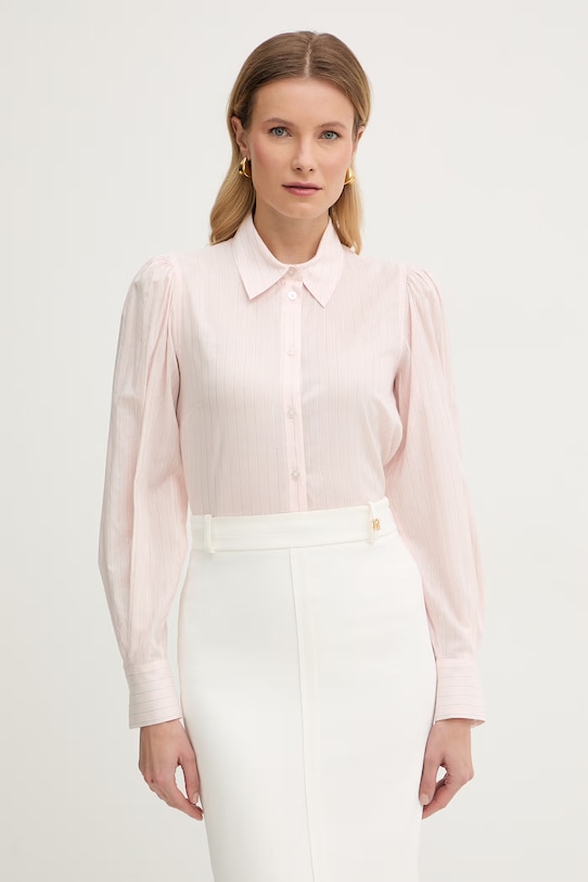 Twinset koszula damska z bawełną różowy 261TE2081