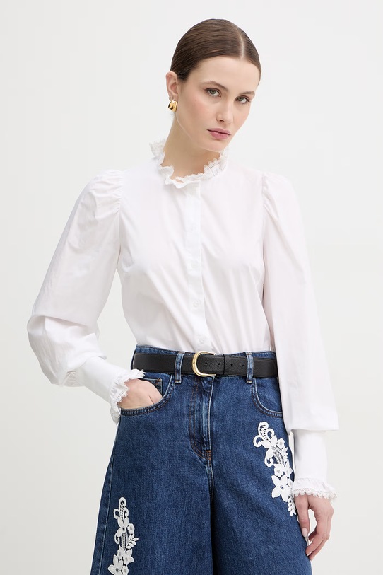 Pamučna košulja Twinset casual bijela 261TP2261