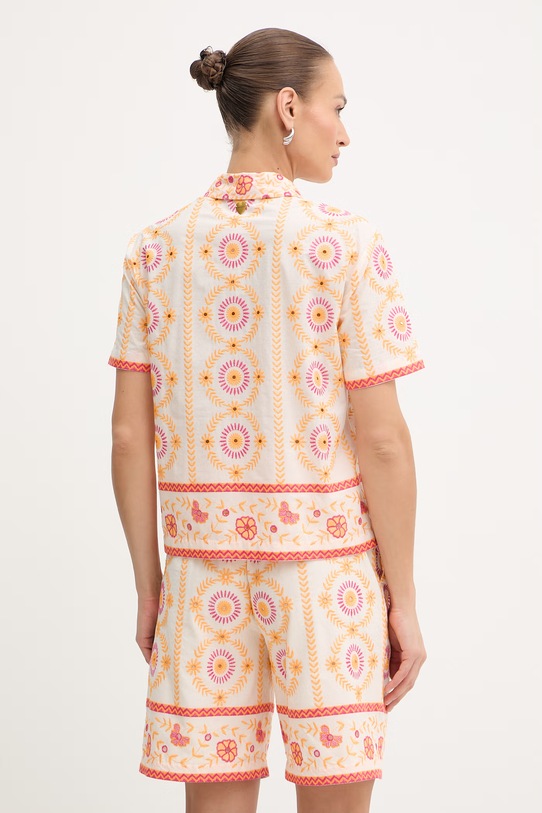 Odzież Twinset koszula bawełniana 261LB2TFF pomarańczowy