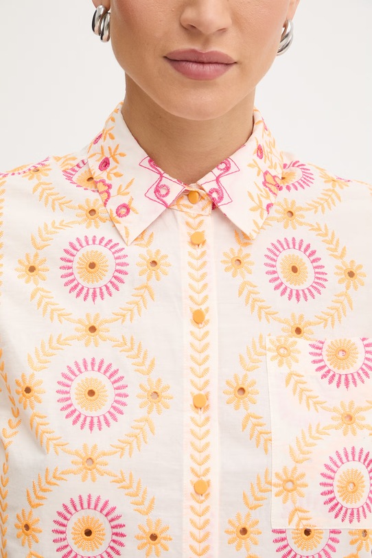 Twinset koszula bawełniana 261LB2TFF pomarańczowy