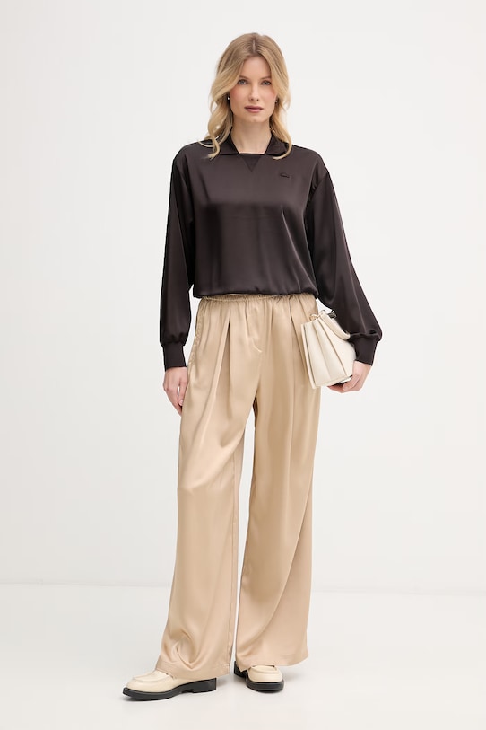 Lacoste női blúz CF9802 barna SS26