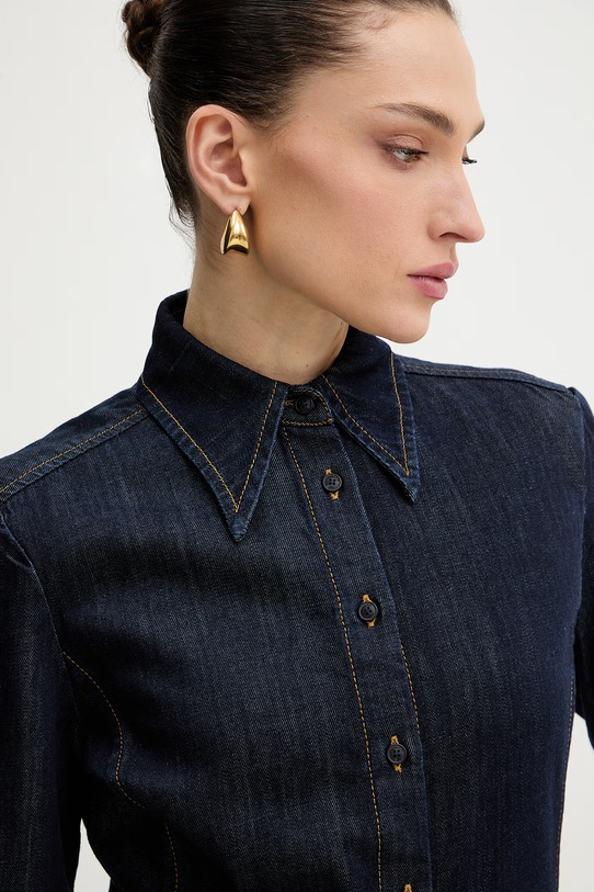 Trussardi koszula damska jeansowa granatowy 5179A200692N