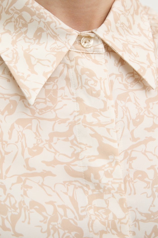 Trussardi koszula damska z wiskozy 5187A000697N beżowy
