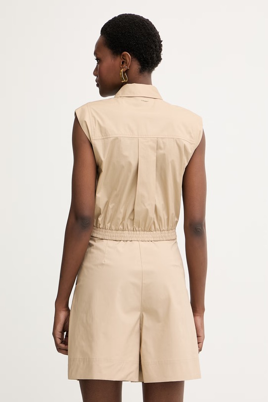 Odzież Twinset koszula damska z bawełną 261TT2233 beżowy