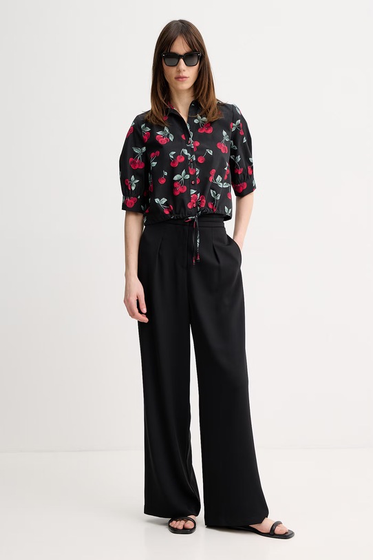 Dámska bavlnená košeľa Twinset 261TT2593 čierna SS26