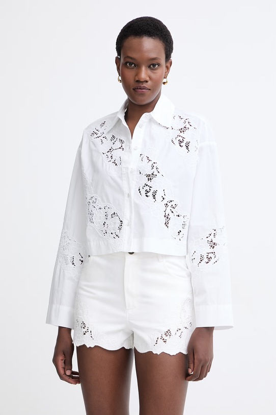 Twinset сорочка жіноча бавовняна білий 261TT2031