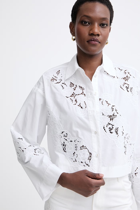 Twinset сорочка жіноча бавовняна білий 261TT2031