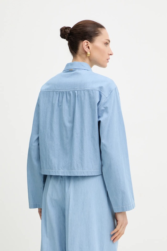 Одежда Хлопковая рубашка Twinset 261TF2081 голубой