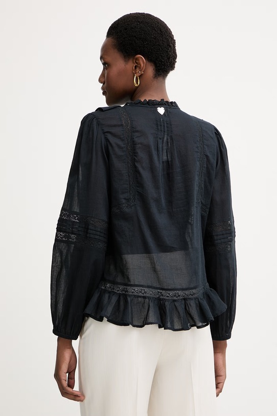 Odjeća Twinset Košulja ženska od pamuka 261LM2HCC crna