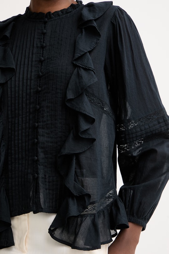 Twinset Košulja ženska od pamuka 261LM2HCC crna