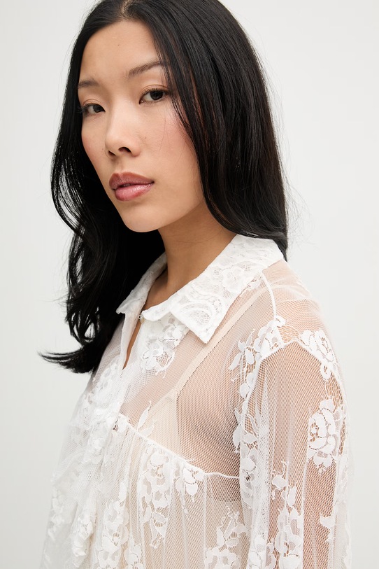 Aniye By cămașă pentru femei, din dantelă alb 185282