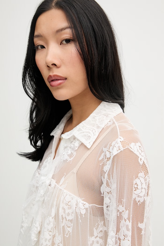 Aniye By cămașă pentru femei, din dantelă alb 185282